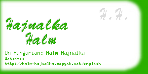 hajnalka halm business card